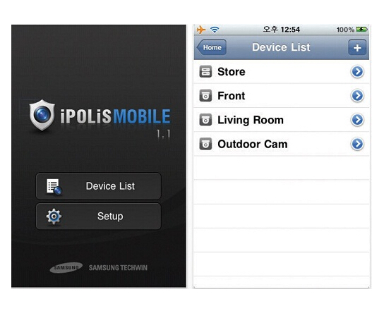 三星 智能手機應用程序  iPOLiS Mobile